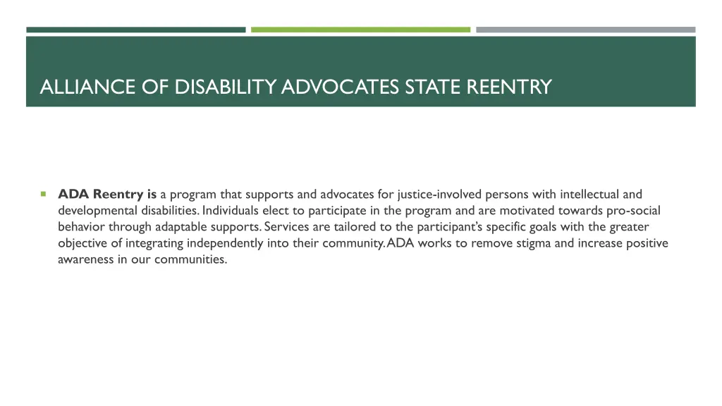 alliance of disability advocates state reentry