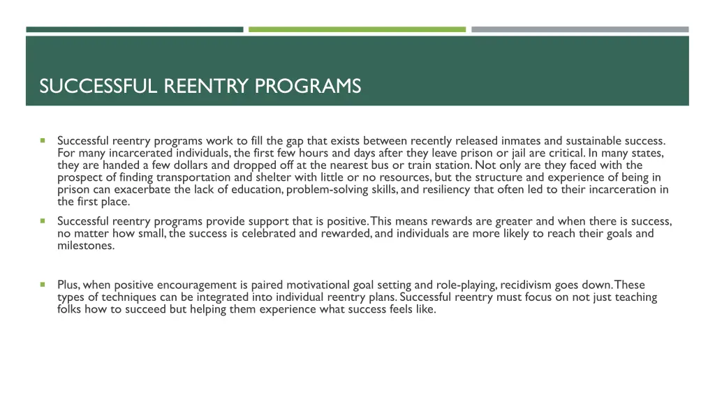 successful reentry programs