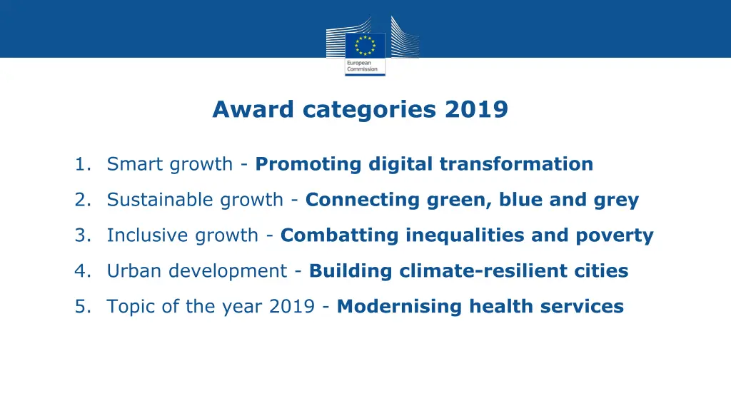 award categories 2019
