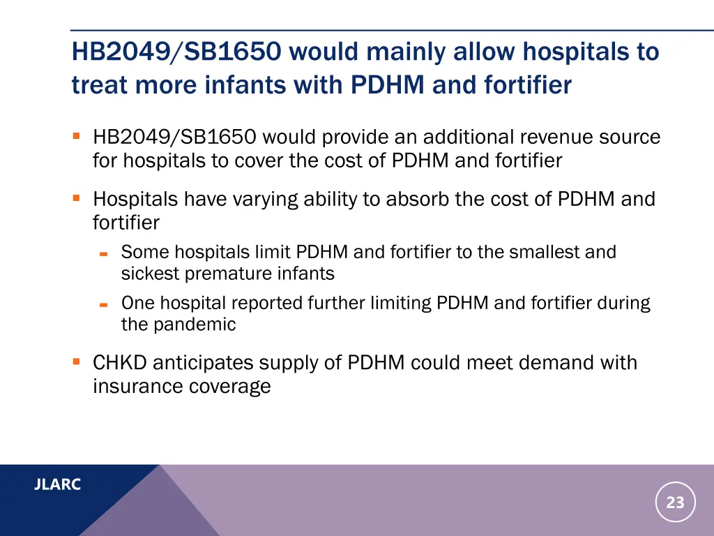 hb2049 sb1650 would mainly allow hospitals