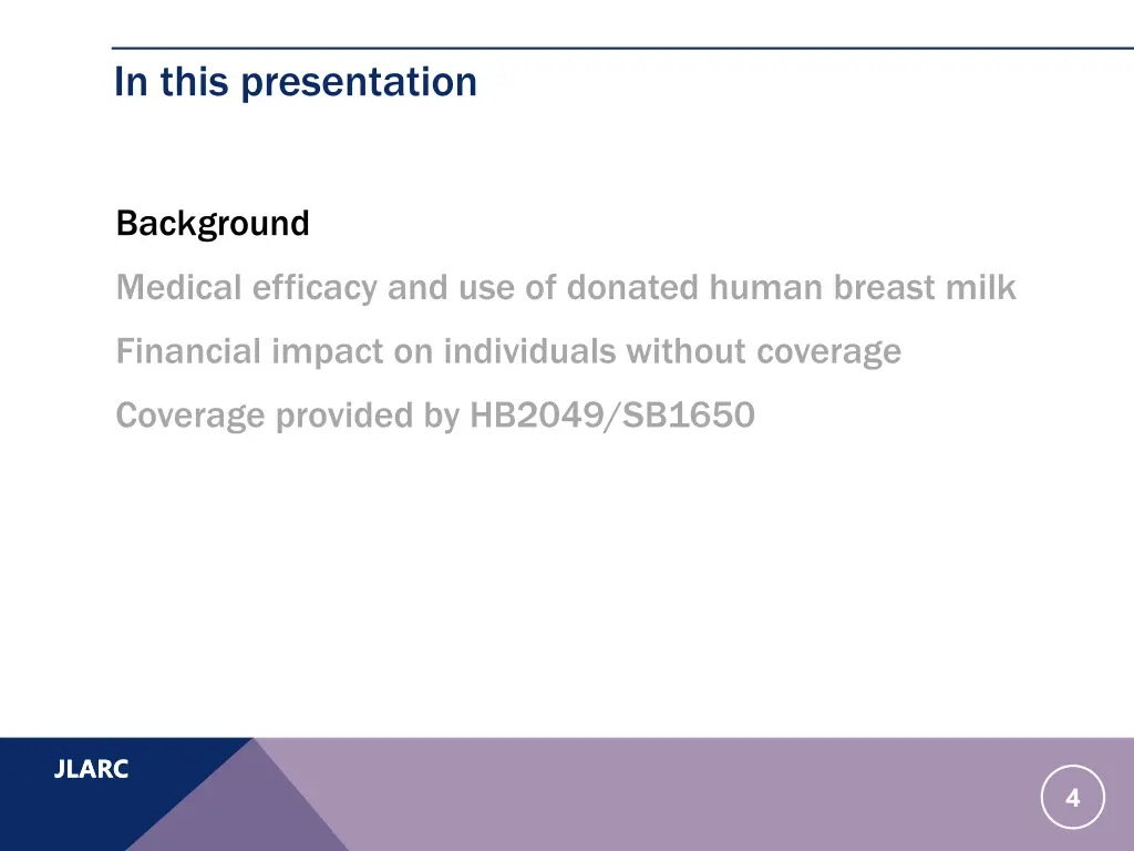 in this presentation