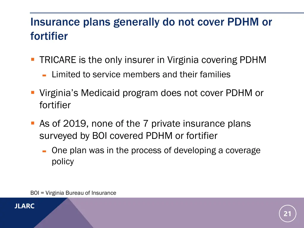 insurance plans generally do not cover pdhm