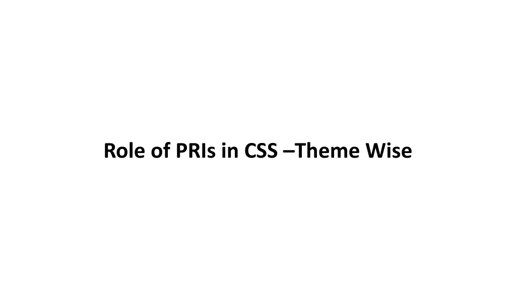 role of pris in css theme wise