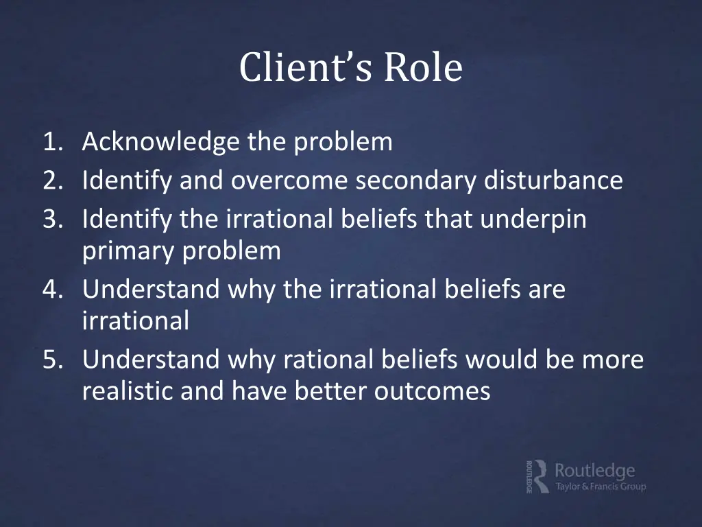 client s role
