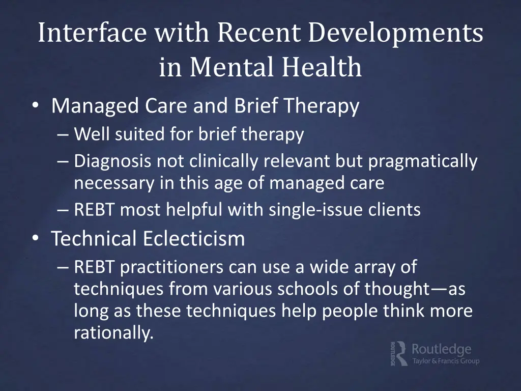 interface with recent developments in mental 1