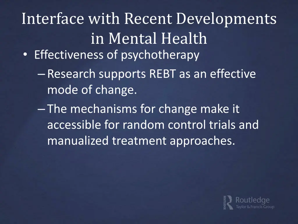 interface with recent developments in mental 2