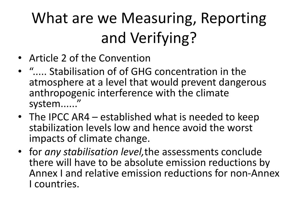 what are we measuring reporting and verifying
