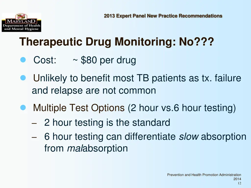 2013 expert panel new practice recommendations 11