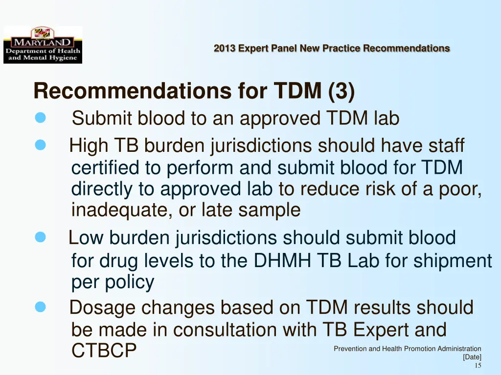 2013 expert panel new practice recommendations 14