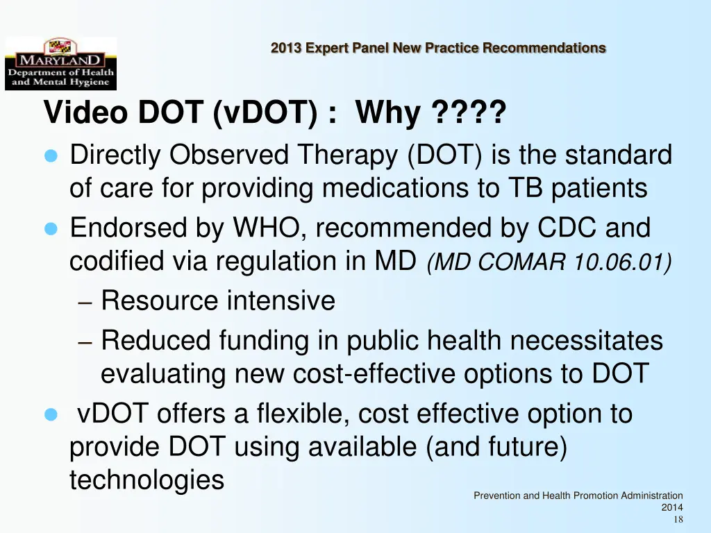 2013 expert panel new practice recommendations 17