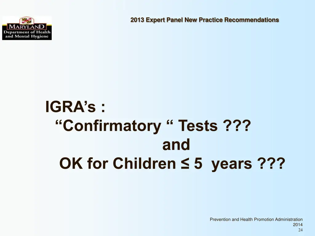 2013 expert panel new practice recommendations 23