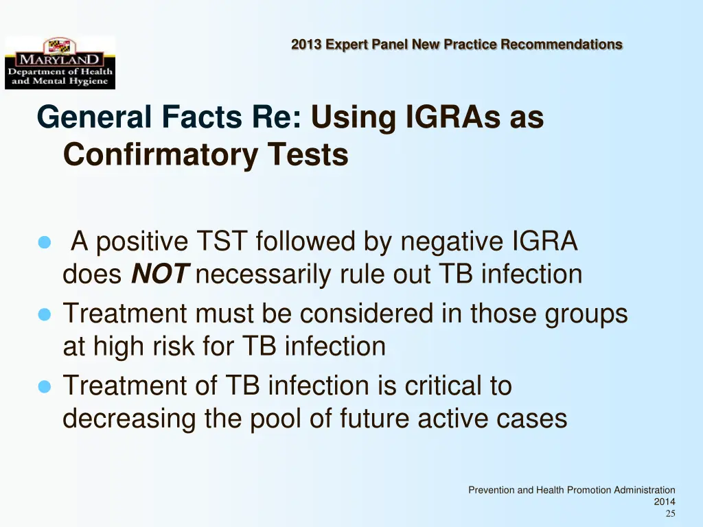2013 expert panel new practice recommendations 24