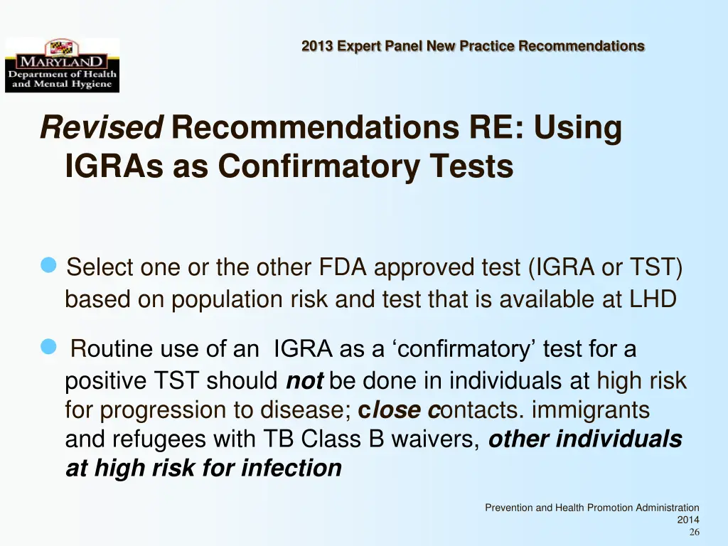 2013 expert panel new practice recommendations 25