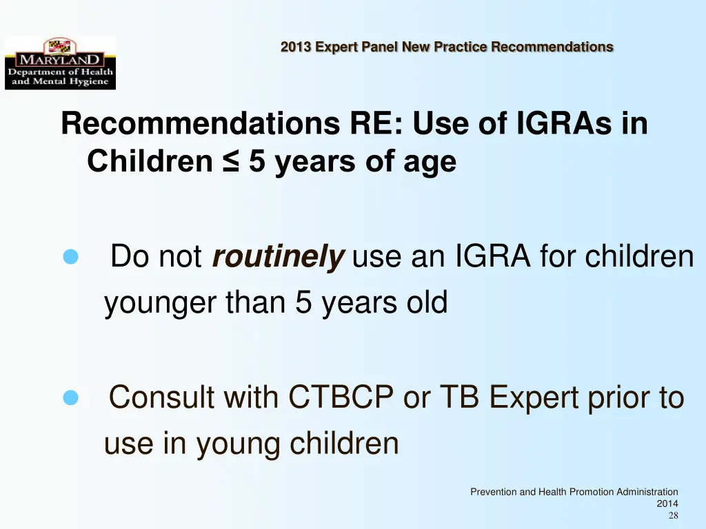 2013 expert panel new practice recommendations 27