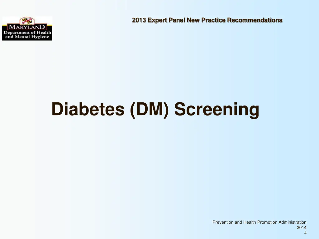 2013 expert panel new practice recommendations 3