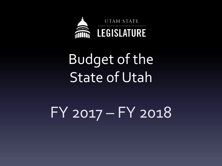 budget of the state of utah
