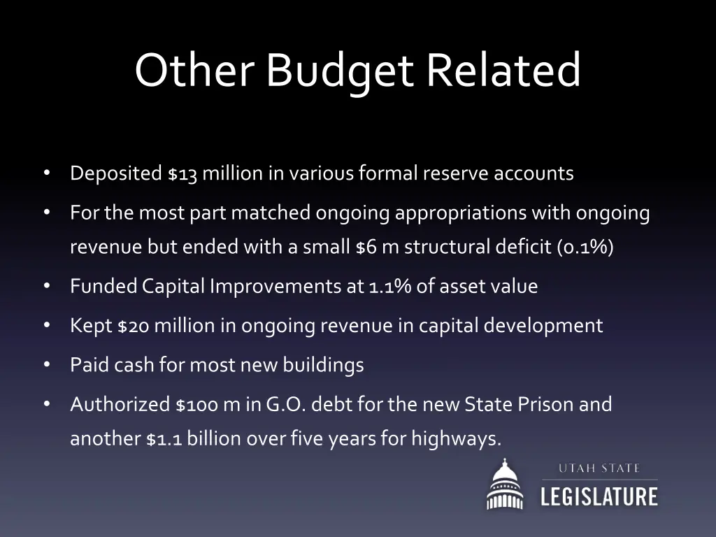 other budget related
