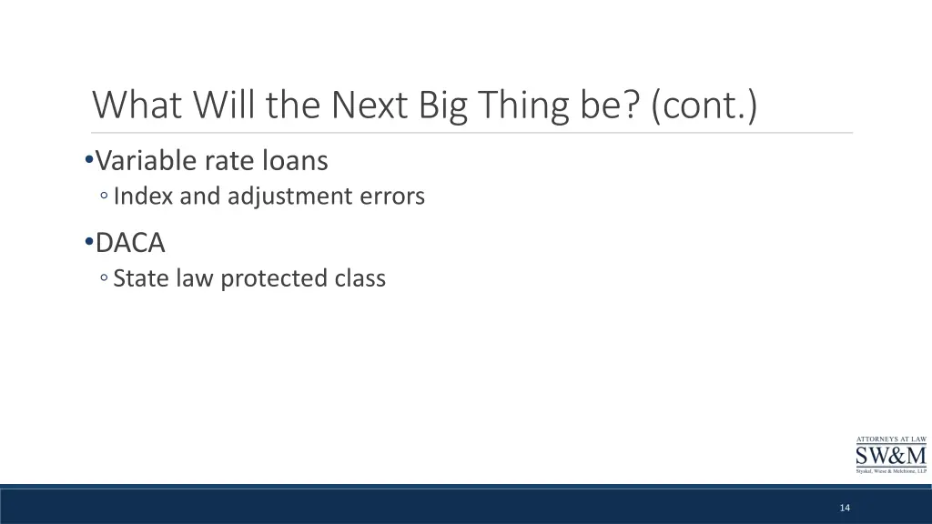 what will the next big thing be cont variable