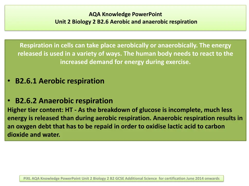 aqa knowledge powerpoint unit 2 biology 5