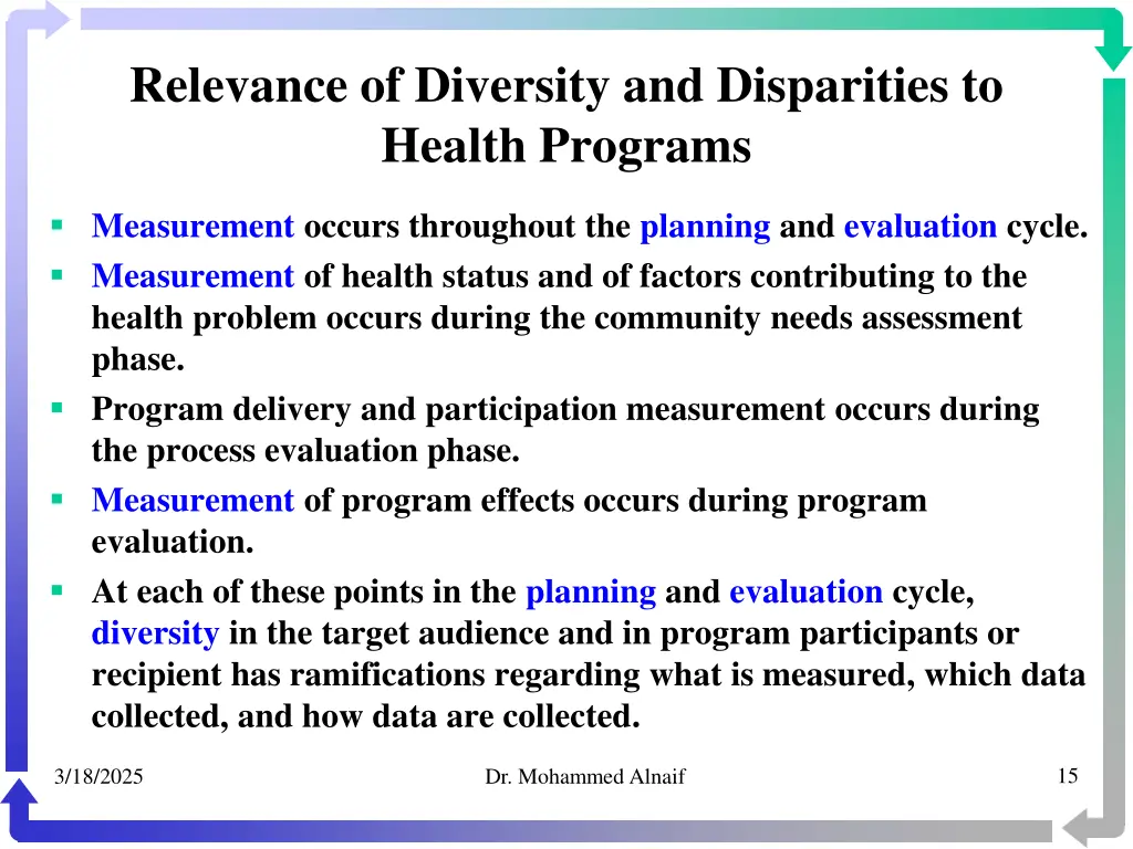relevance of diversity and disparities to health 12
