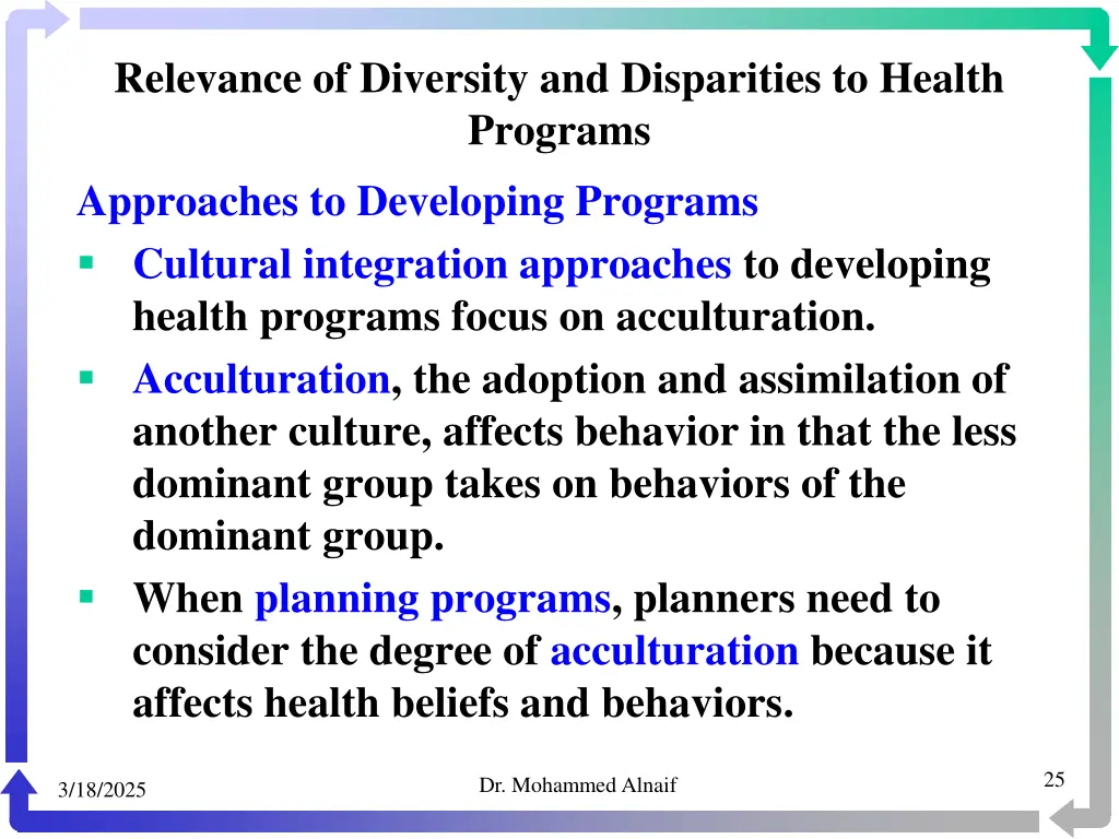 relevance of diversity and disparities to health 22