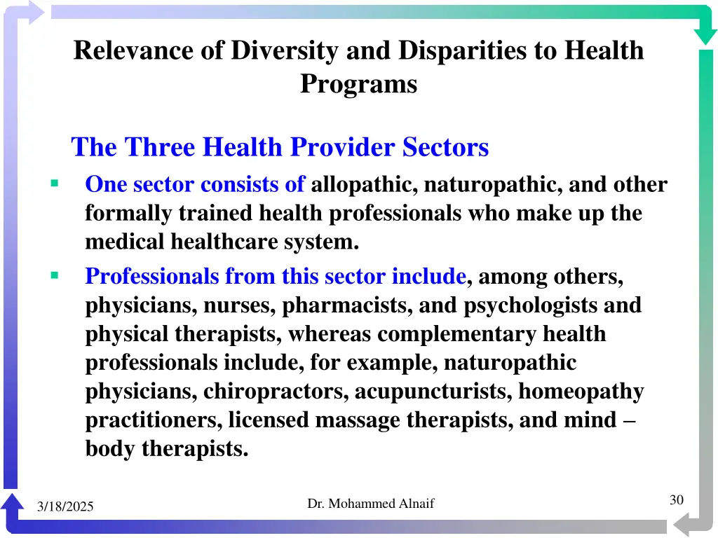 relevance of diversity and disparities to health 27