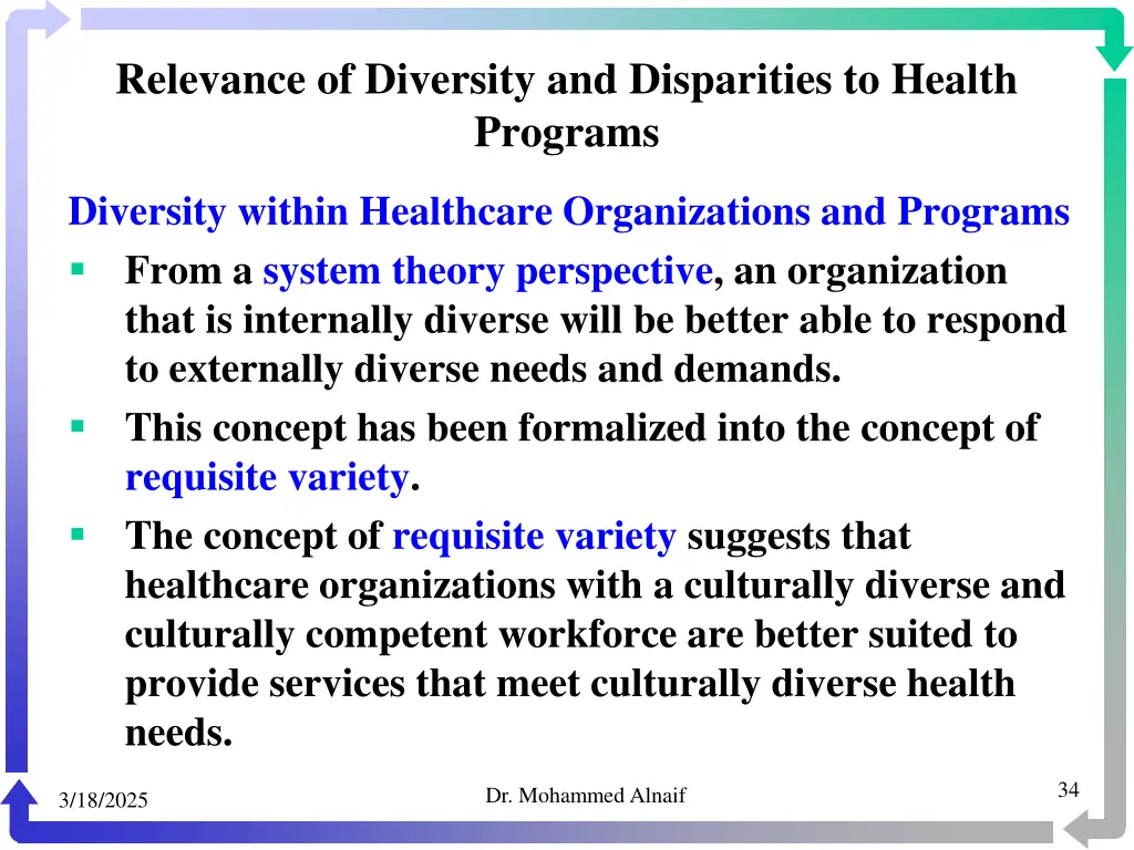relevance of diversity and disparities to health 31