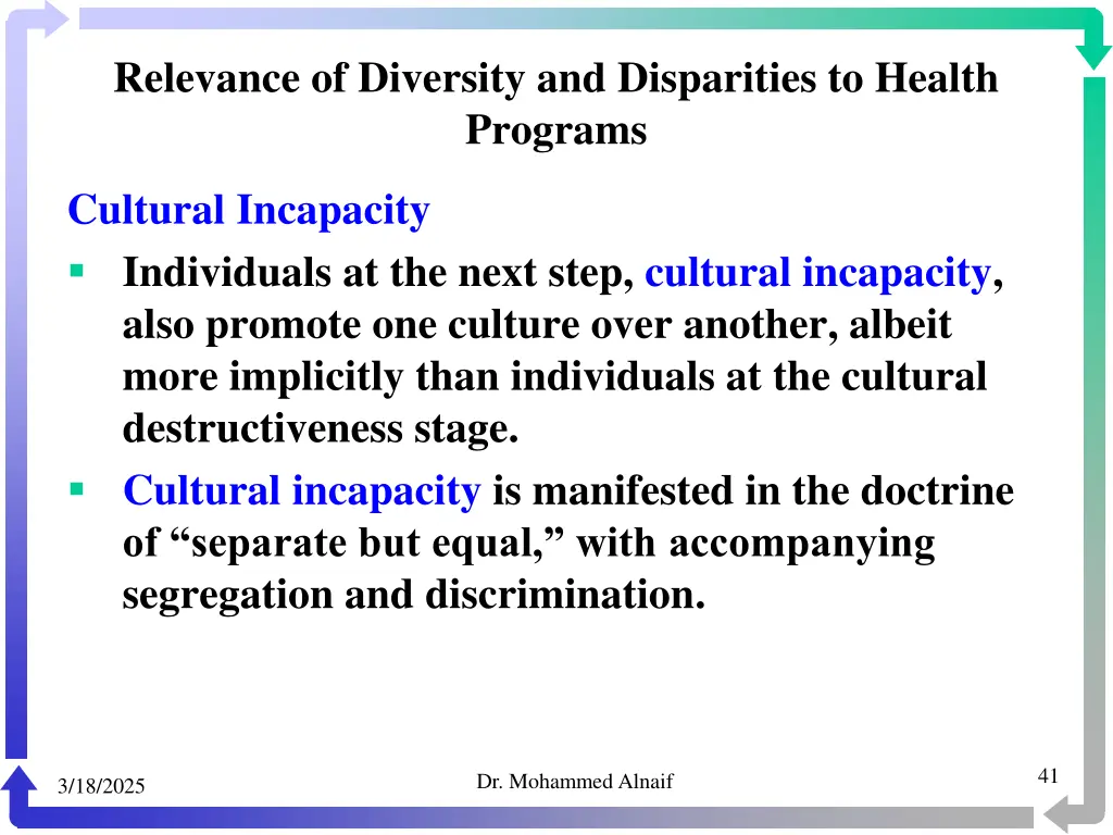 relevance of diversity and disparities to health 37