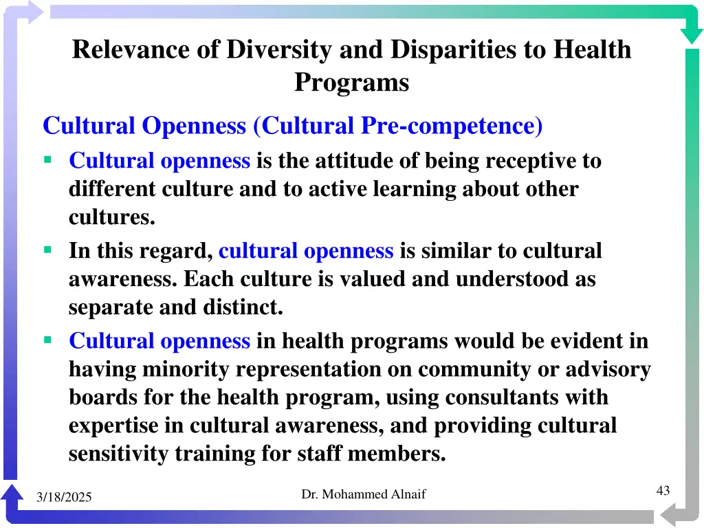 relevance of diversity and disparities to health 39