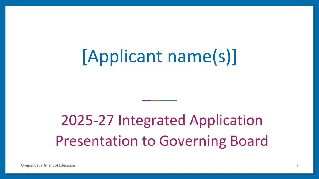 applicant name s