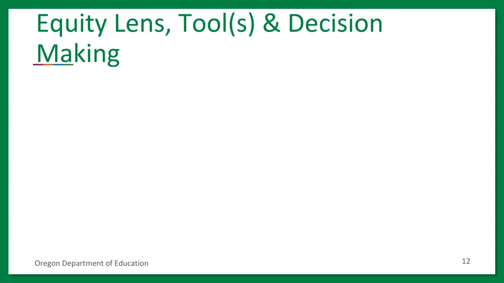 equity lens tool s decision making