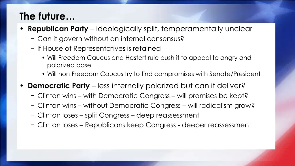 the future republican party ideologically split