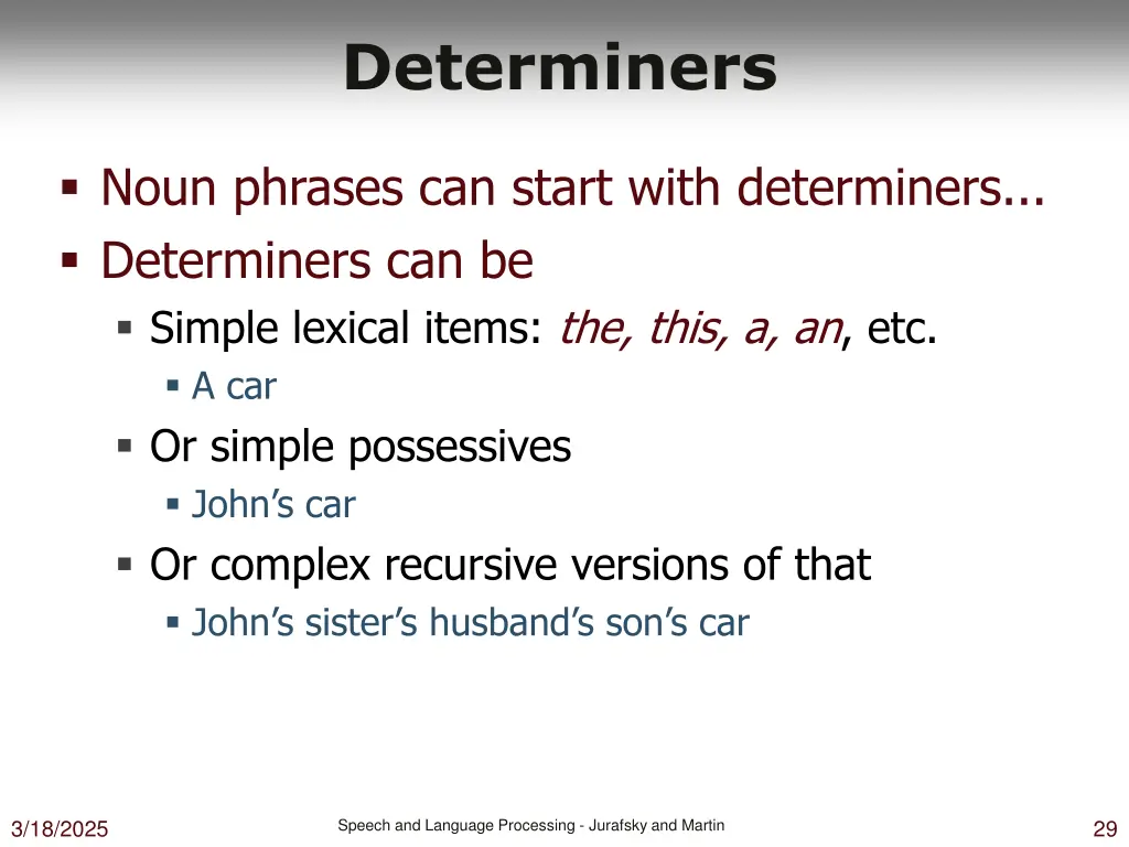 determiners