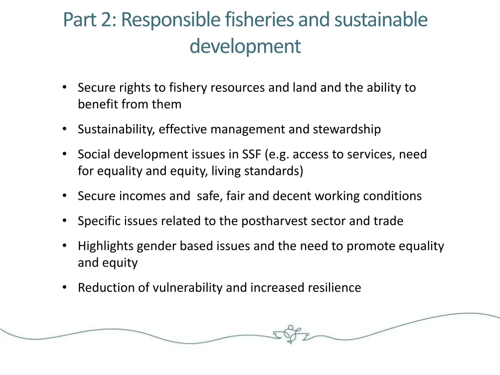 part 2 responsible fisheries and sustainable