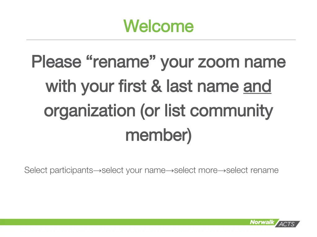 welcome welcome