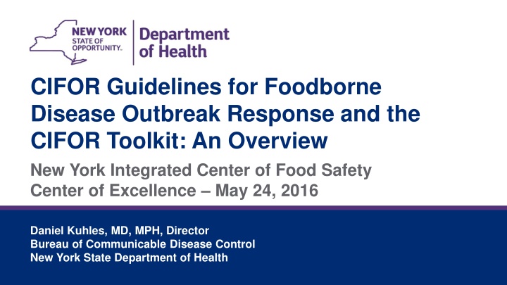 cifor guidelines for foodborne disease outbreak