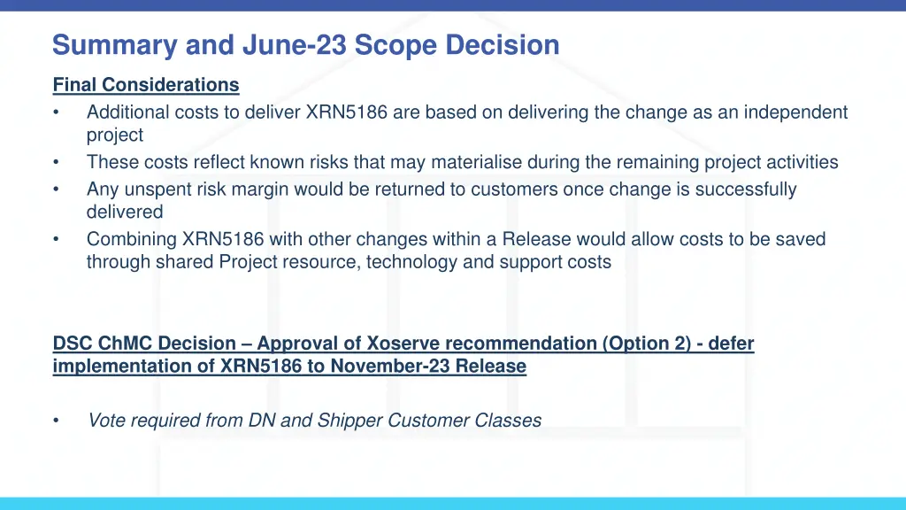 summary and june 23 scope decision