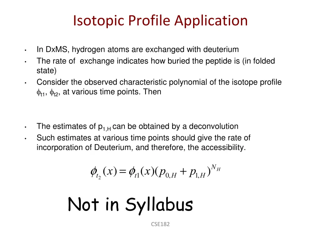 isotopic profile application
