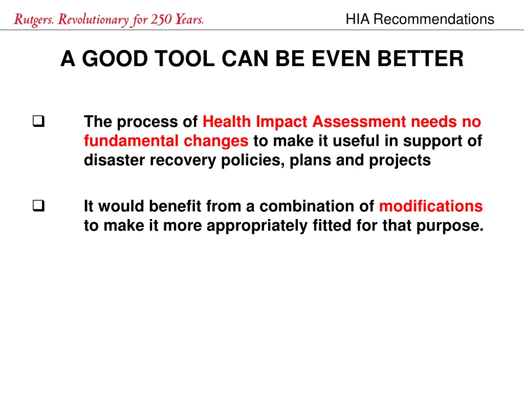 hia recommendations 4