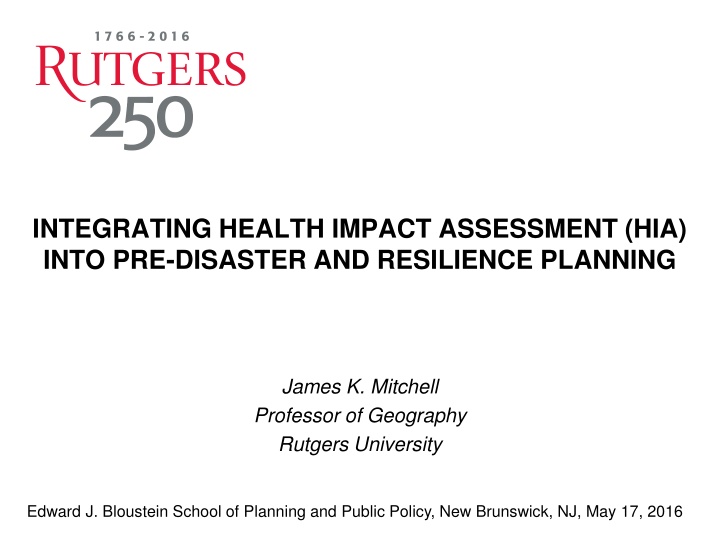 integrating health impact assessment hia into