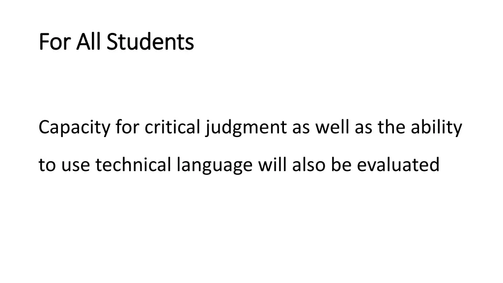 for all students for all students
