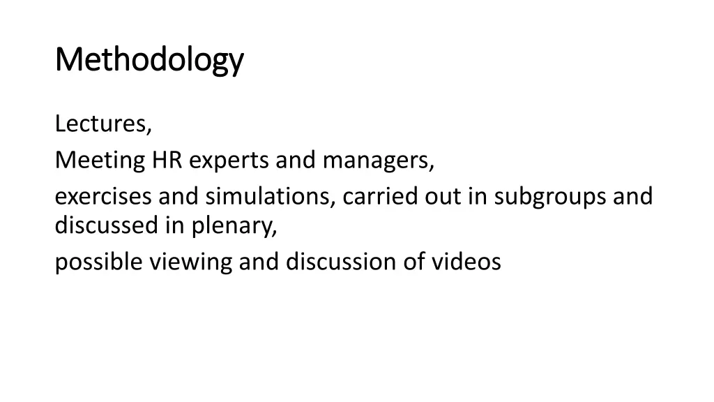 methodology methodology