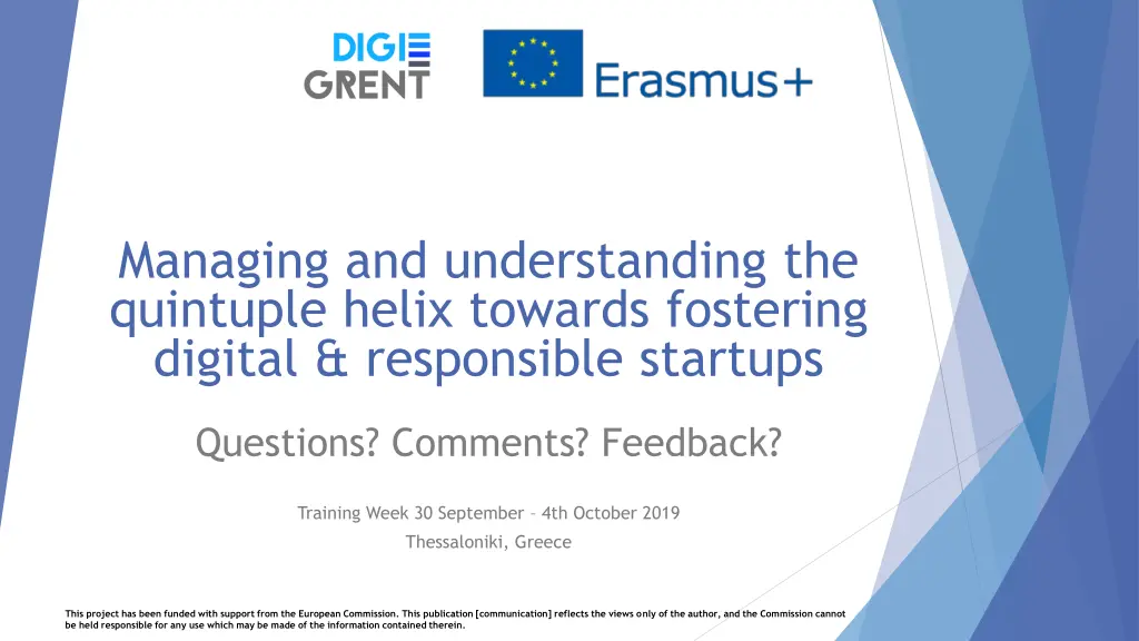 managing and understanding the quintuple helix 1