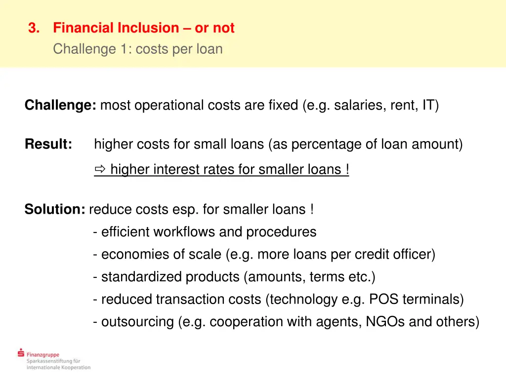3 financial inclusion or not challenge 1 costs