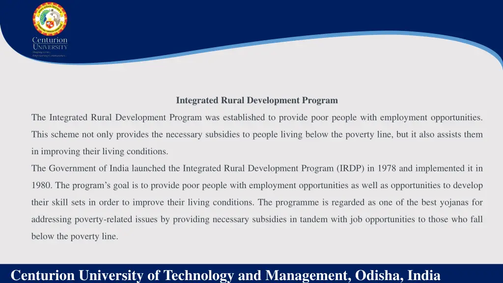 integrated rural development program