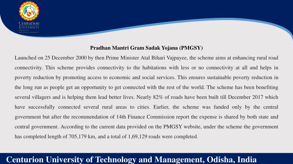 pradhan mantri gram sadak yojana pmgsy