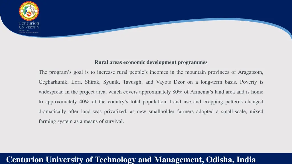 rural areas economic development programmes