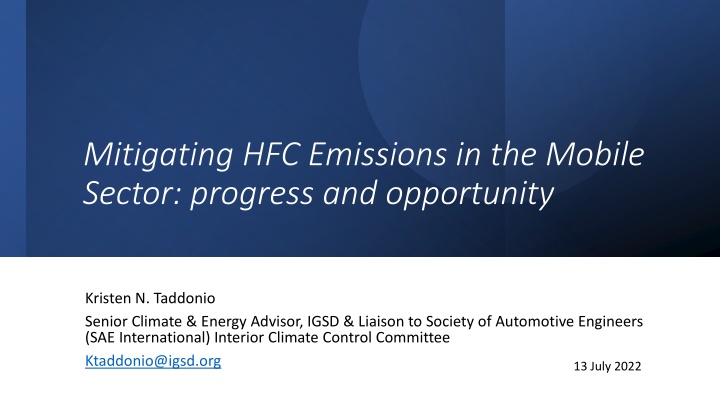 mitigating hfc emissions in the mobile sector