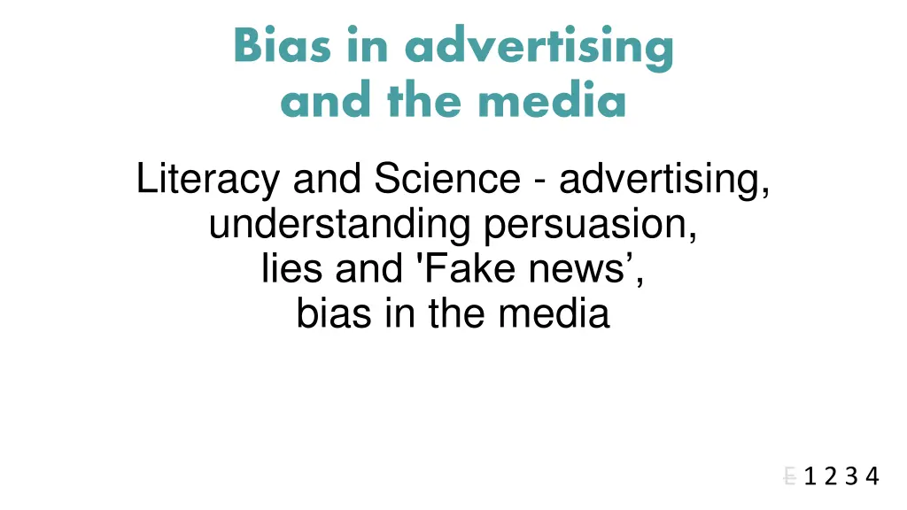 bias in advertising and the media