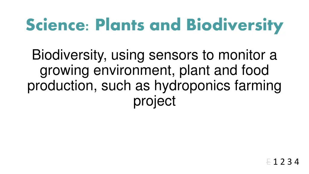 science plants and biodiversity